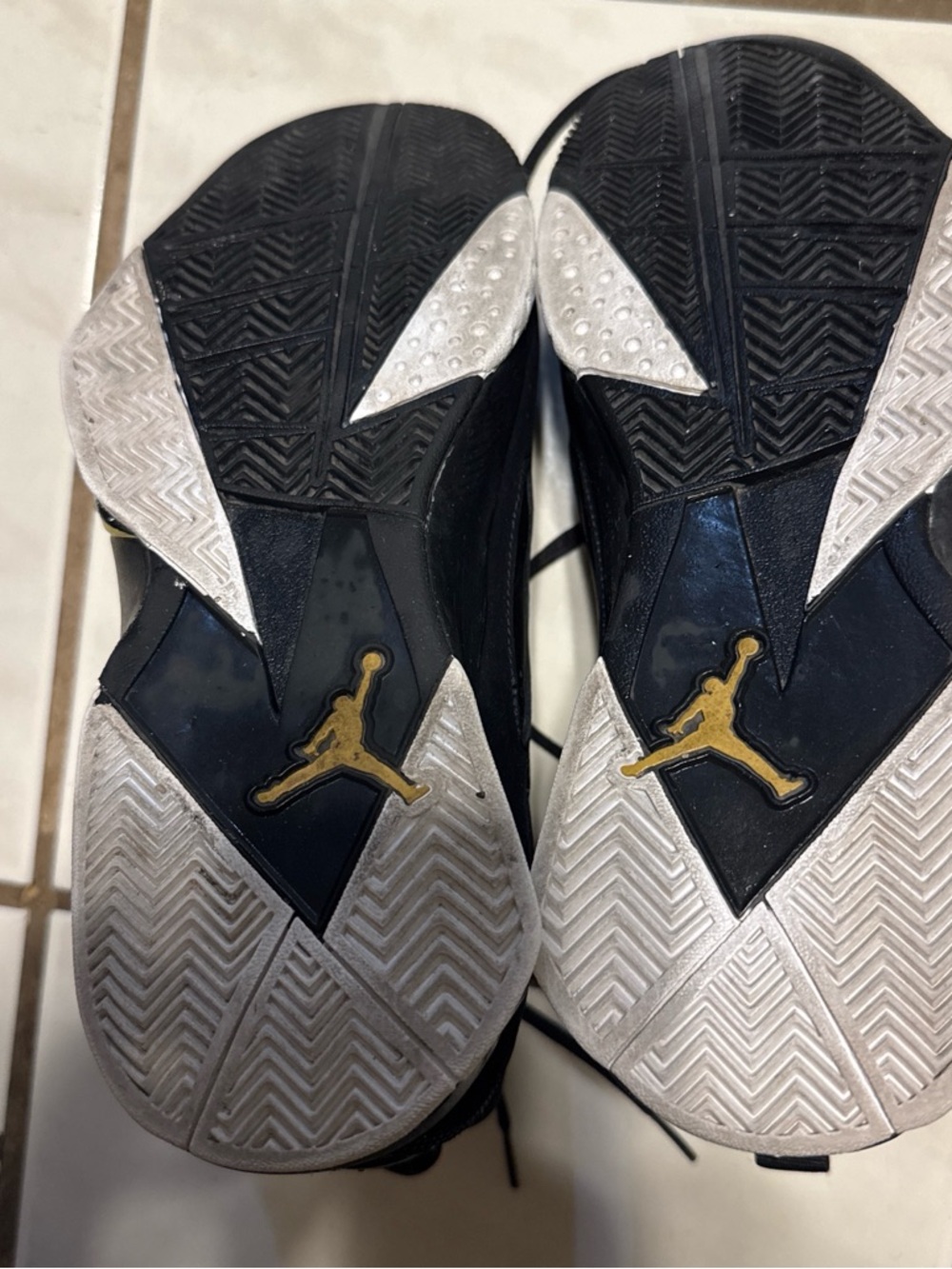 Jordan Black Sneaker with Gold Jumpman Accent - Picture 6 of 6